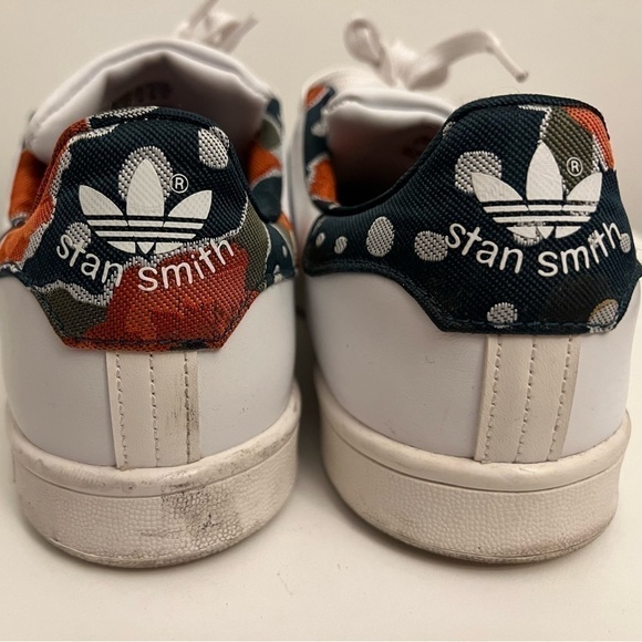 Adidas Stan Smith Floral Lace Up Sneakers, special red and white fabric - Picture 5 of 5